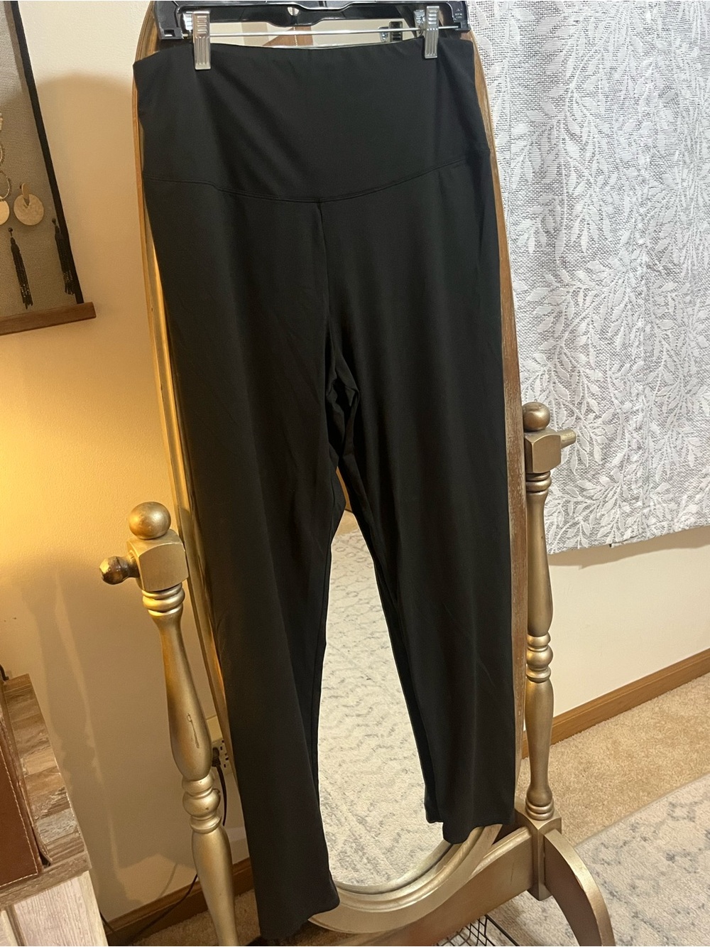 Cuddl Duds Black High-Rise Stretch Leggings